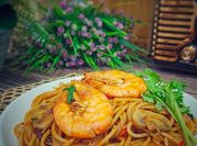 Gambar spicy prawn pasta