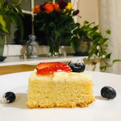 A picture of Vanilla Sponge Cake without Egg.