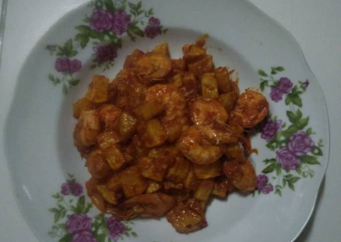 Sambel goreng kentang dan udang