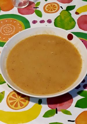 Foto principal de Puré de garbanzos con verduras y tripa de cordero