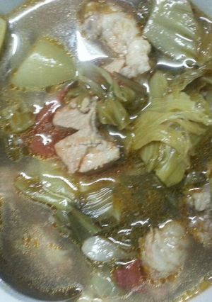 Hình của món Canh cải chua nấu sườn.