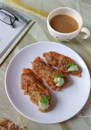 Foto resep Pisang Goreng Isi Vla Matcha