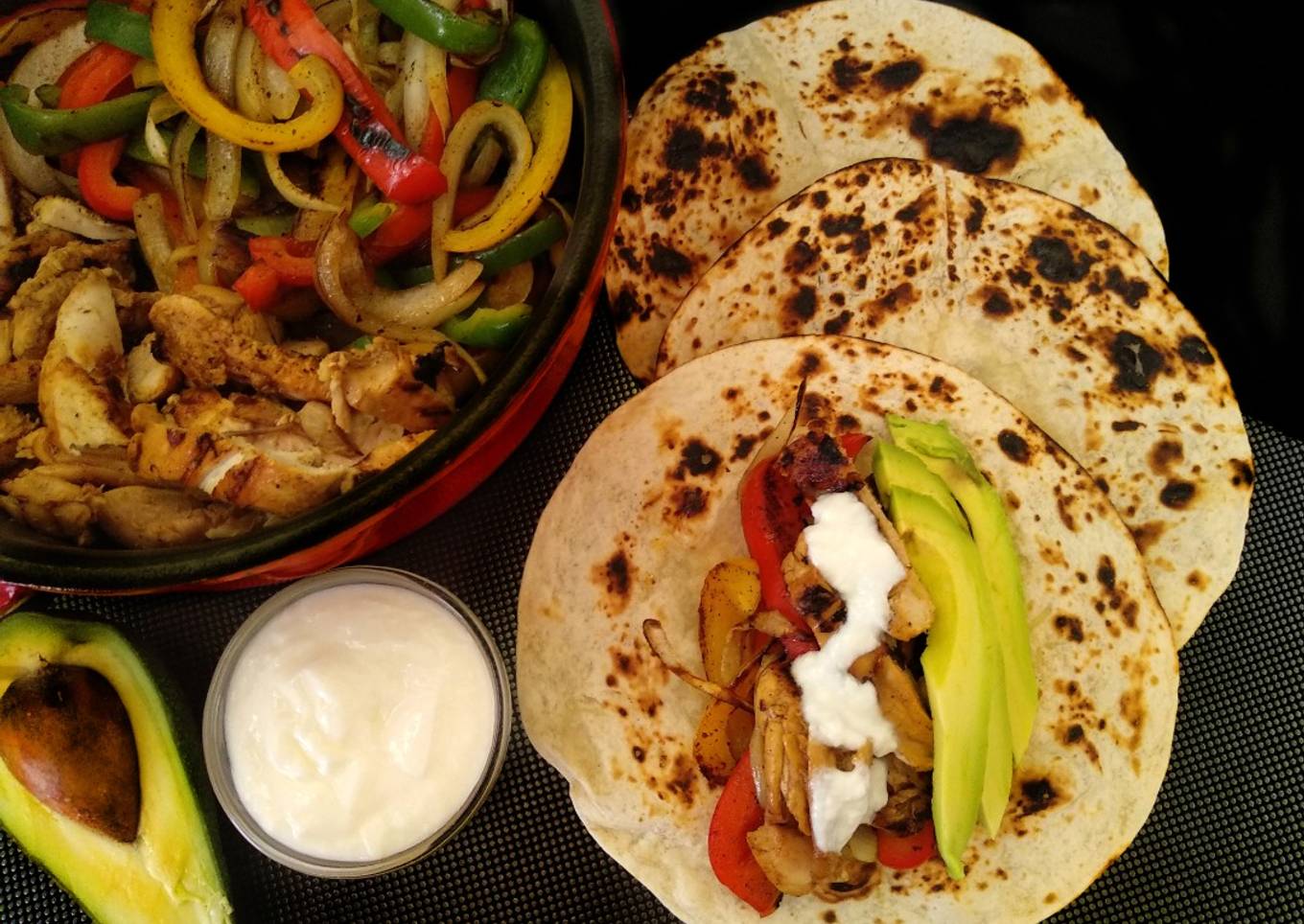 Fajitas de pollo