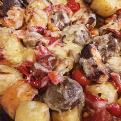 A picture of Meatball & Chorizo Traybake.
