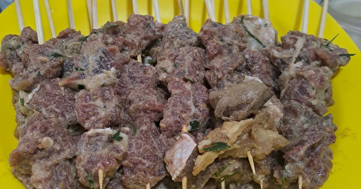 SATE KAMBING/SAPI EMPUK & BUMBU MARINASI enak (teflon)