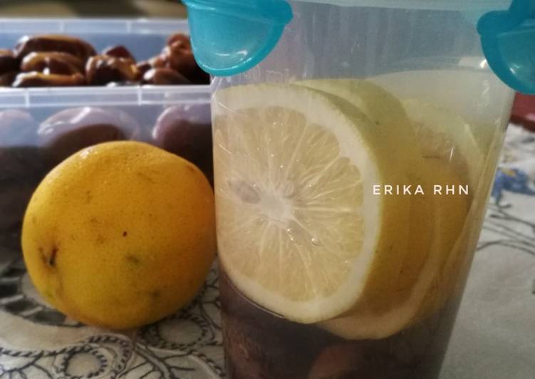 Resep Infused Water Lemon Dates yang Enak