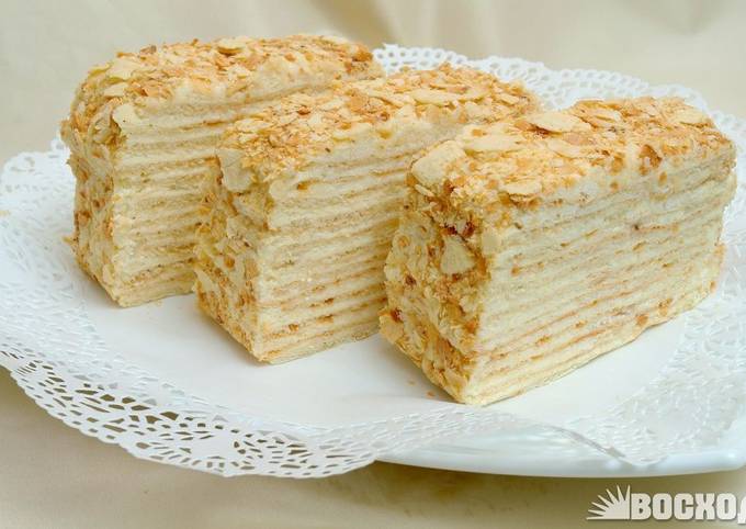 Классический рецепт торта Наполеон с фото пошагово