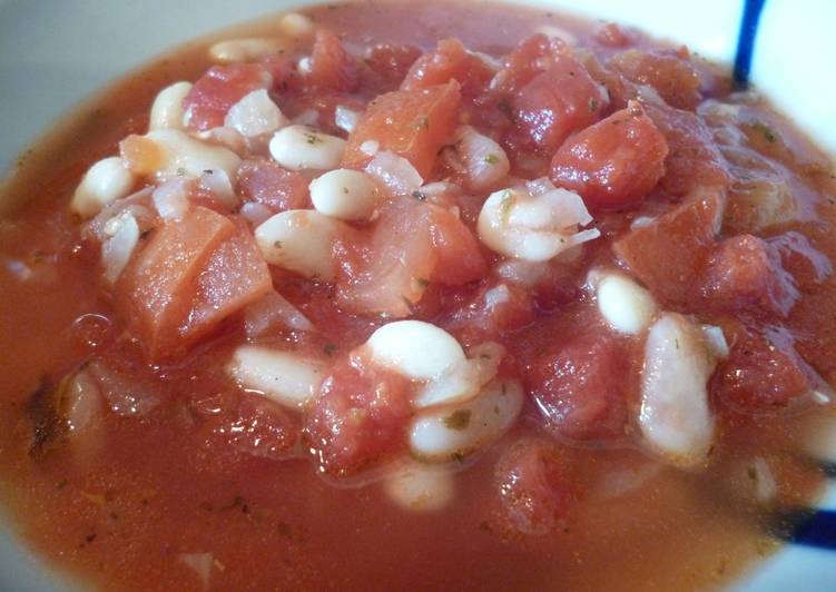 Steps to Prepare Ultimate Butter Bean &amp; Tomato Soup