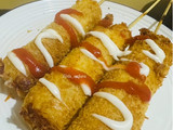 187. Corn dog Sozis Moza (Roti Tawar)
