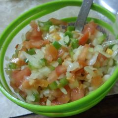 A picture of Green Pepper Kachumbari.