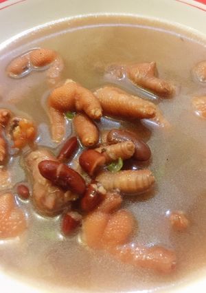 Foto resep Sup kaki ayam campur kacang merah
