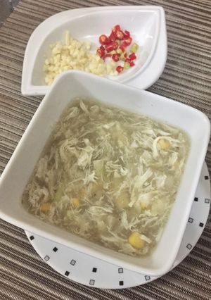 Foto resep Sup Asparagus kepiting & jagung praktis (pake bumbu sup sdh jd)