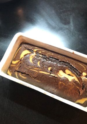 A picture of Eggless Chocolate marble cake.