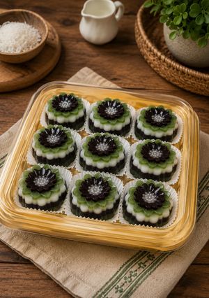 Foto resep Lapis Beras Pandan Coklat