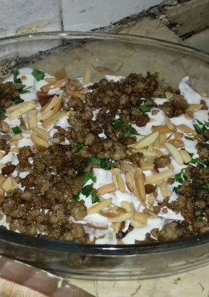 صورة لوصفة فتة الباذنجان