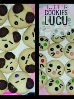 Foto resep Butter cookies lucu 😄