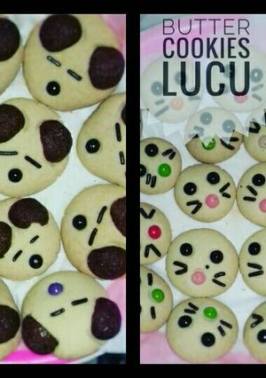 Foto resep Butter cookies lucu 😄