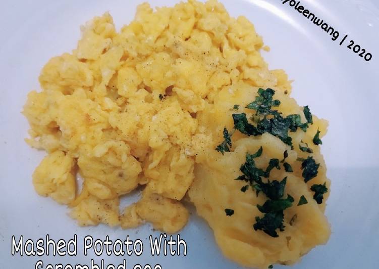Cara Mudah Membuat Mashed Potato With Scrambled egg Enak dan Antiribet