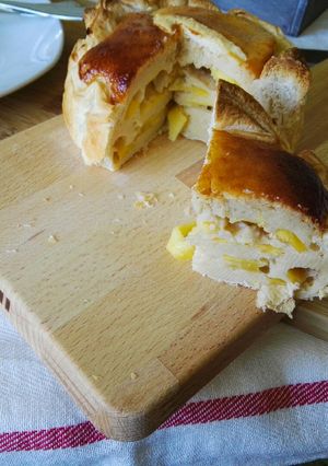 Una foto de Tartita de hojaldre con nectarina