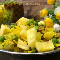 A picture of Pea Pineapple Poha – Winter Special.