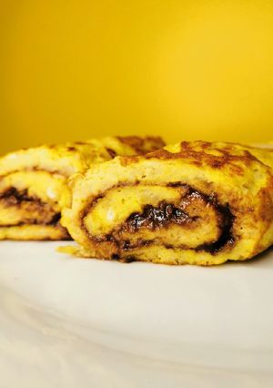 Une photo de Omelette sucrée à la banane et au chocolat