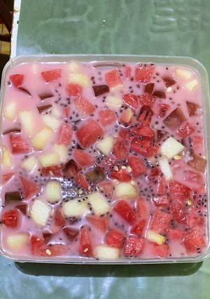 Foto resep Es Buah Susu Marjan Cocopandan
