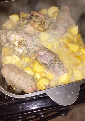 Una foto de Envoltines de pollo y carne