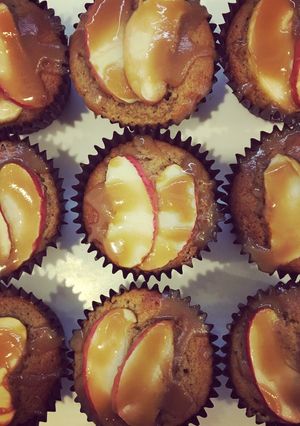 A picture of Spiced Toffee Apple Cupcakes.