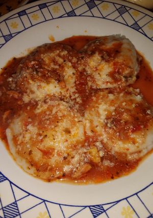 Una foto de Sorrentinos caseros de jamón y queso...mi primera vez... Receta de la masa de una compañera de aquí