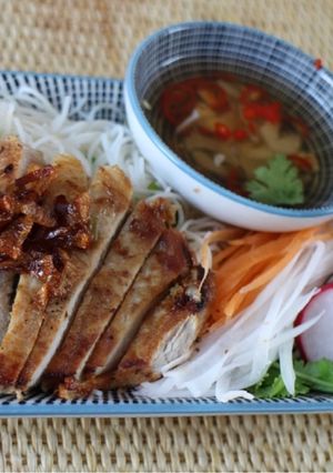 A picture of Bun Thit Nuong - BBQ pork Vietnamese style 🔥.