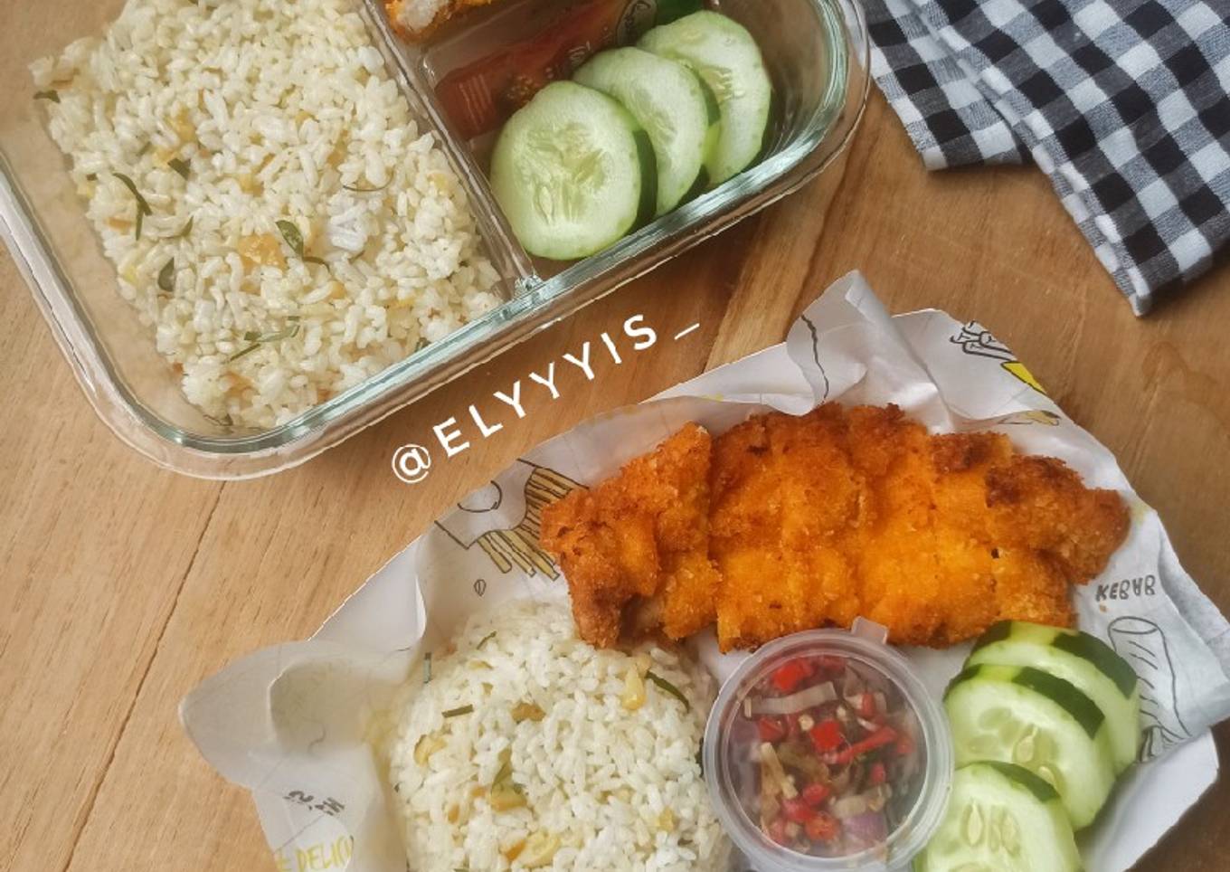 Nasi Daun Jeruk dan Chicken Katsu