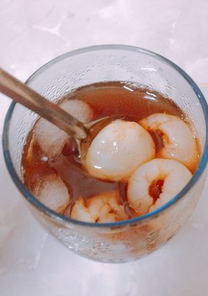 Hình của món Hồng trà vải.