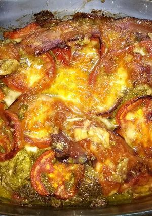 Una foto de Pechugas rellenas al pesto