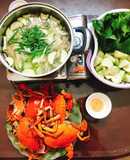 Lẩu cua nấu bầu