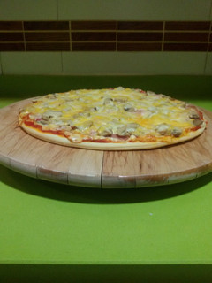 Una foto de Pizza rústica de masa pan con Thermomix