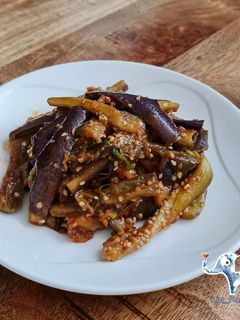 Foto resep Korean Eggplant Side Dish / Gaji-namul / 가지나물