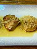 Medallones de pollo en adobo (filipino)