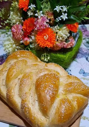 O poză a rețetei Pâine pufoasă frământată la mașina de pâine.