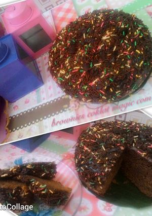 Foto resep Brownies coklat magic com 🍰