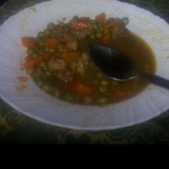 Green peas n meat(minji na nyama) A picture of Green peas n meat(minji na nyama).