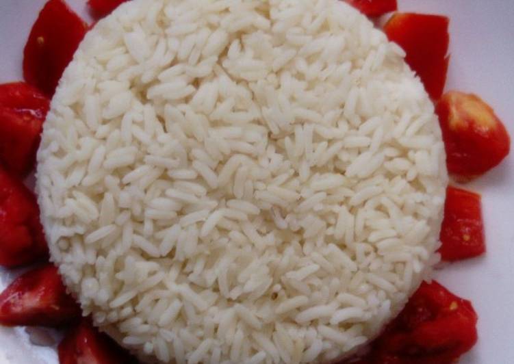 How to Make Favorite White rice and fresh tomatoes