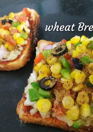 A picture of Wheat Bread Pizza on tava.