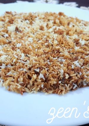 A picture of Oven Roasted Plain Cooked Rice.