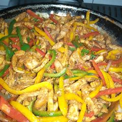 A picture of Pork Fajitas.