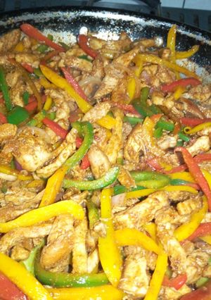 A picture of Pork Fajitas.