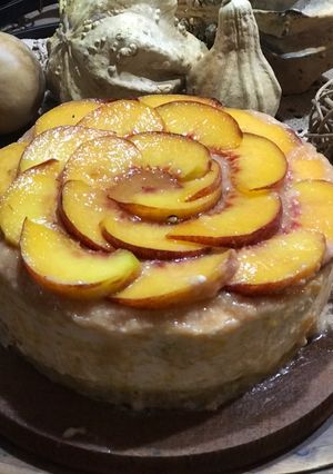 Una foto de Cheesecake de durazno 🍑