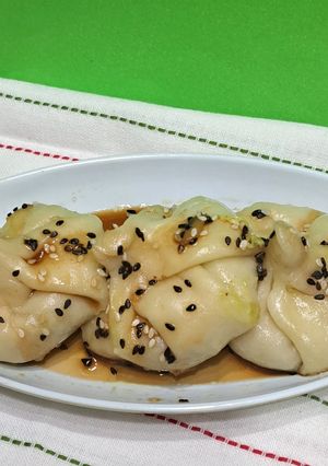 Una foto de Dumplings vegetarianos