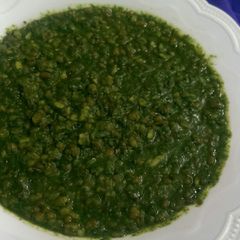 A picture of Moong Spinach curry.