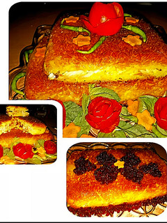 عکسی از دستور ته چین مرغ مجلسی