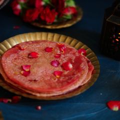 A picture of Gulabi Boli [ Rose puran poli].